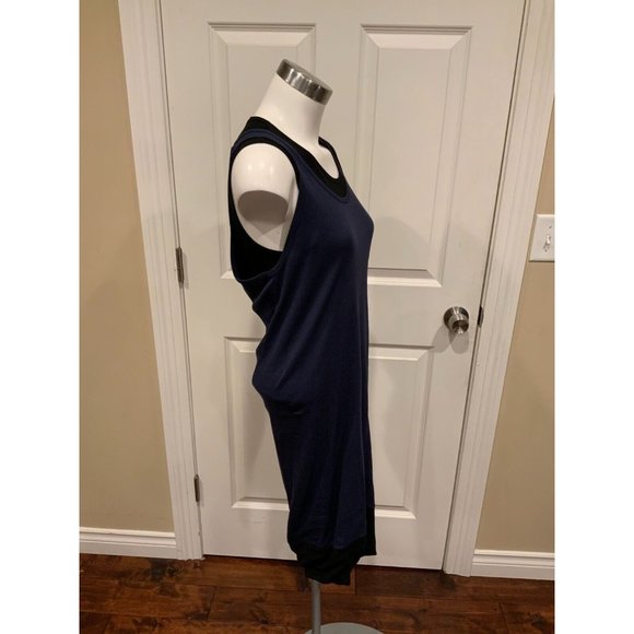 Proenza Schouler White Label Blue Ribbed Double Layer Tank Dress, Sz M NWT! $295 - Picture 3 of 6